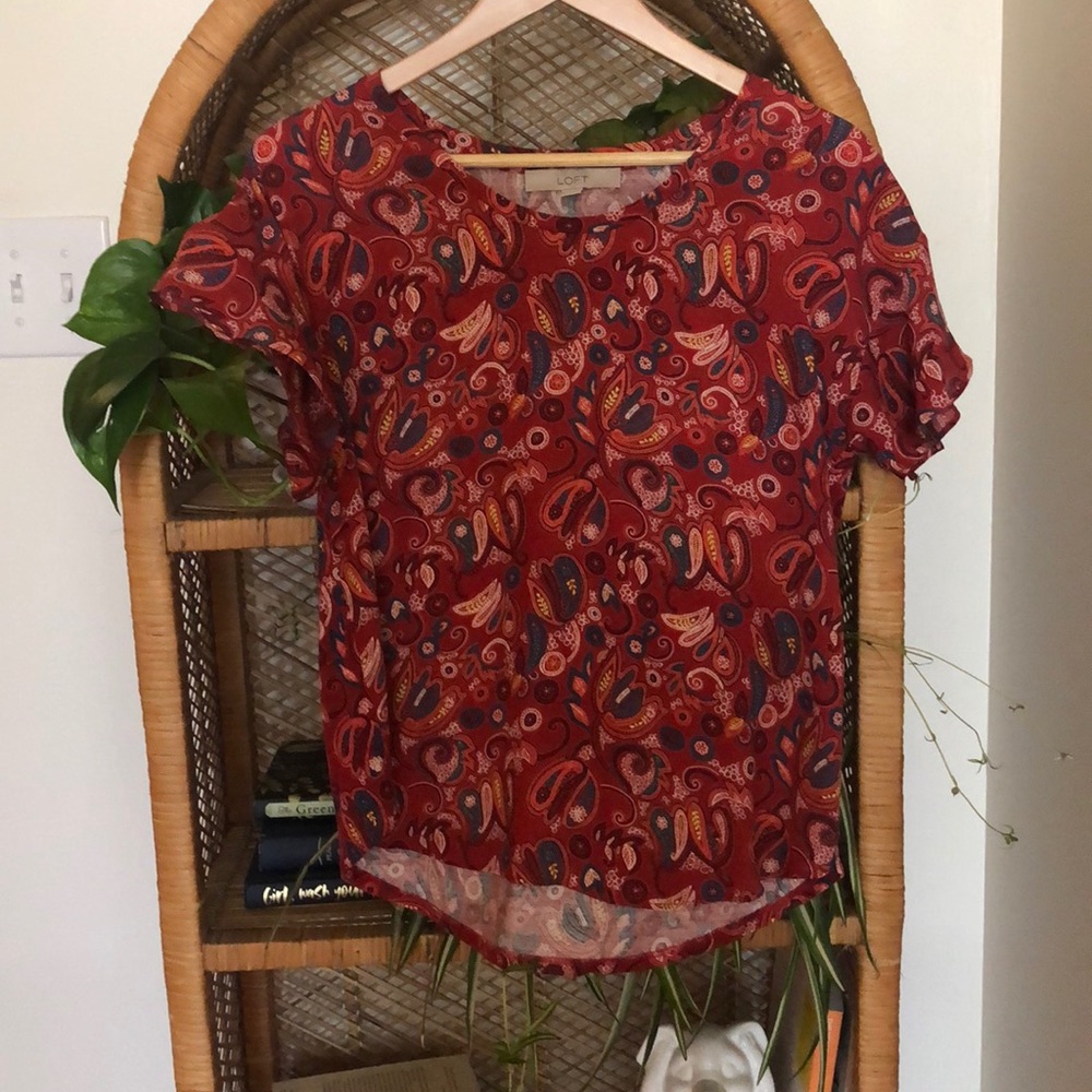 Paisley top with flowy sleeves
